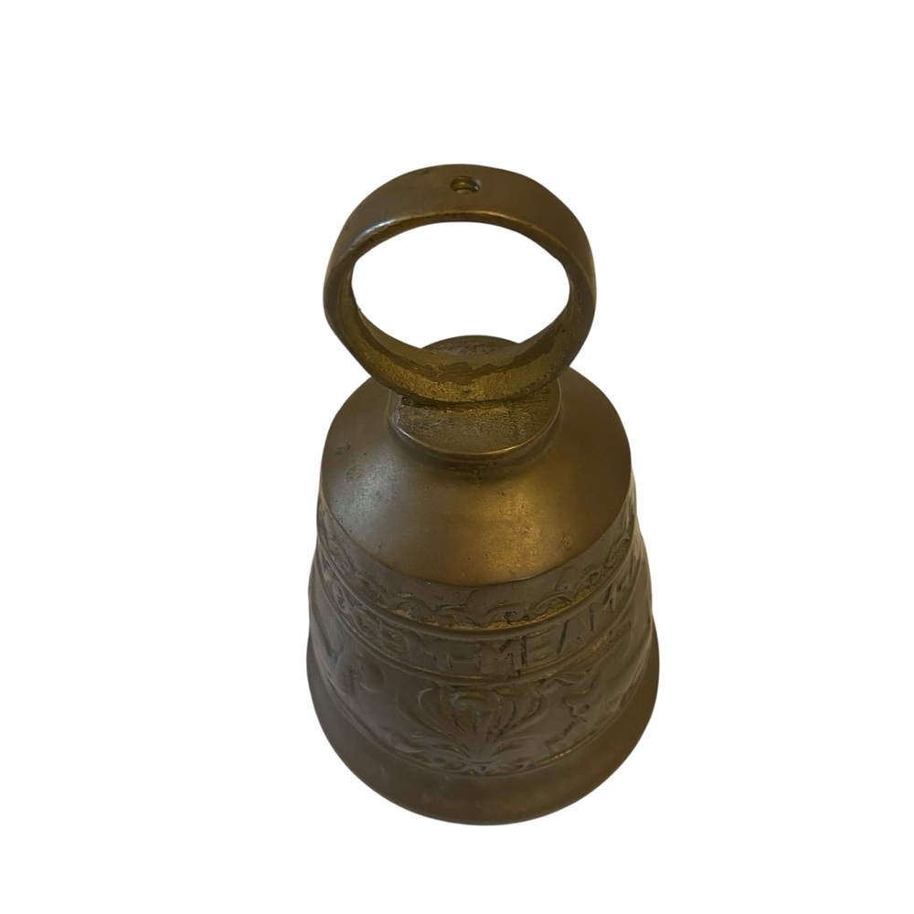 Vintage Brass Monastery Church Bell Rustic Old World Charm - Picture 13 of 13